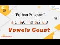 How to Count the VOWELS in Given String in Python Program Hindi