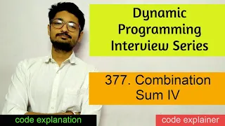 Combination Sum IV Dynamic Programming Interview Series Leetcode