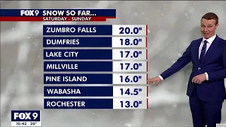 MN weather Heavy snow piles up across the state