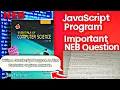 JavaScript Program Class 12 NEB - Computer Science