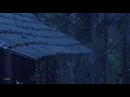 Download Lagu Listen \u0026 Sleep Instantly with Heavy Rain and Thunder on Roof of Cabin at Night