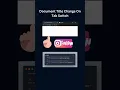 Browser title change on tab switching using