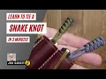 How to tie a paracord snake knot lanyard in 3 minutes