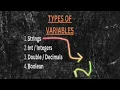 Java variables in 30 seconds no fluffy only code - java series