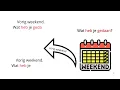 Wat heb je vorig weekend gedaan ?
