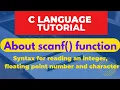 Scanf function How to read values from Keyboard C tutorial