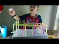 How to make a Ping Pong ball roller coaster using straws