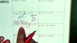 Alg 3 4 Lesson Function Notation Evaluating Functions