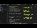 NodeJS Web App for HTTPS SAML Authentication EntraID passport-saml