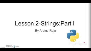 Python Tutorial-Lesson 2-Part 1-Strings