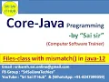 Java Files class with mismatch Method in Java-12 java nio file Files class Files class