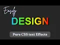 Gradient Text with Shadow Effect Using HTML CSS Colorful 3D Text Design Tutorial