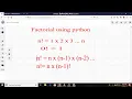 Factorial in python