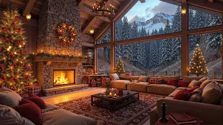 Warm Christmas Jazz Instrumental Music Cozy Christmas Cabin Ambience Gentle Fireplace Sounds 