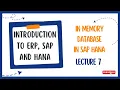 Lecture 7 - In Memory Database in SAP HANA System