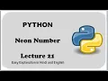 Neon Number in Python In Hindi Easy Explanation Python For Beginners