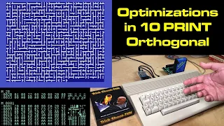 Size Optimizing Tricks in 10 PRINT Orthogonal for Commodore 64