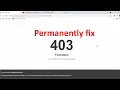 How to fix 403 FORBIDDEN ERROR on your WordPress Website Permanently