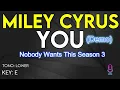 Miley - You (Demo) - Karaoke Instrumental - Lower