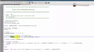 VB Scripting - Loops using FOR