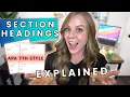 How to Use Section Headings to Organize Your Papers APA 7th Edition