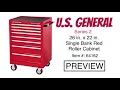 Harbor Freight U S General Series 2 Single Bank Roller Cabinet Top Chest