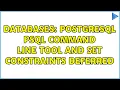 Databases PostgreSQL psql command line tool and SET CONSTRAINTS DEFERRED