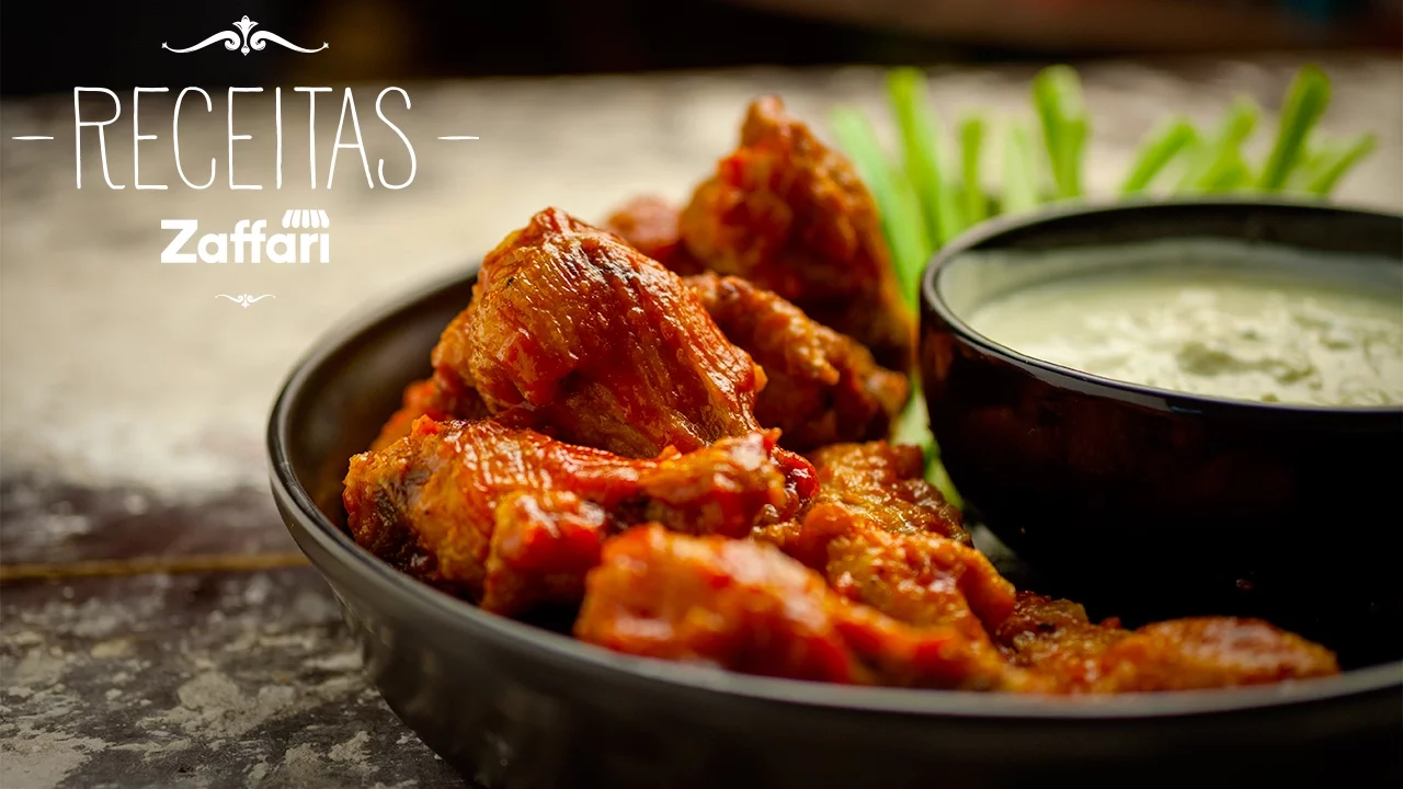 BUFFALO WINGS (COXINHA DE FRANGO APIMENTADA) RECEITAS ZAFFARI