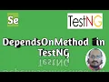 DependsOnMethod in TestNG