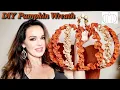 DIY Pumpkin Wreath - Turn a Hobby Lobby or Dollar Tree Pumpkin Form into a Gorgeous Pumpkin Wreath