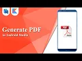 PDF Generate In Android Studio Kotlin Android Tutorials