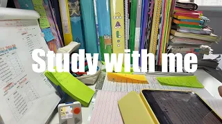 STUDY WITH ME 2hrs Background Noise No Music No Break ASMR Real Time Motivation 