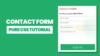 Simple Contact Form Using HTML CSS