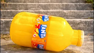 ‼️ 3 minute Crushing and  Rolling Big Fanta glass bottles ⚠️🔥 #shorts #asmr
