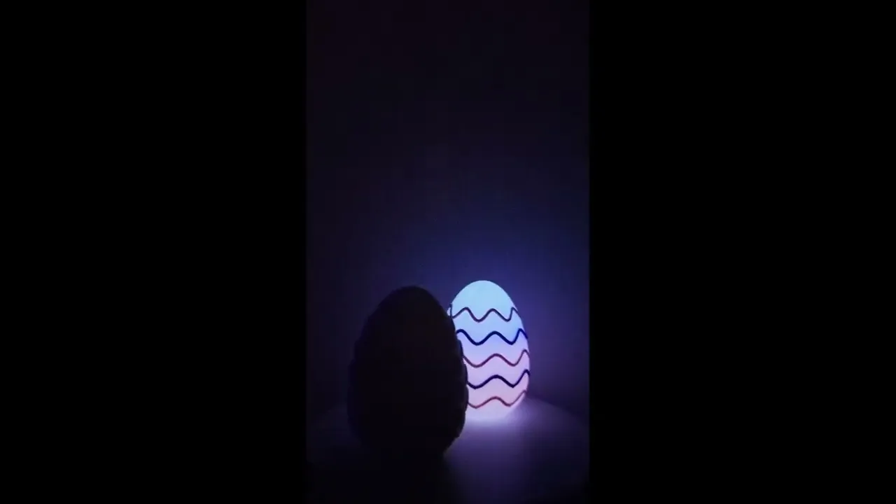 Easter Egg with Wavy Decorations