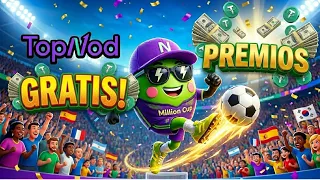 VIVE EL MUNDIAL CON TOPNOD PREMIOS POR JUGAR GRATIS ELIJE TU EQUIPO FAVORITO DE FUTBOL #futbol #app 