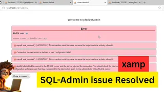 Fix phpMyAdmin Can t Connect Error in 2 mins Port Number Issue Resolved