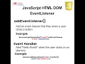 JavaScript DOM Events JavaScript - TeenyCoders