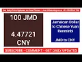 Chinese Yuan to Jamaican Dollar China Currency Exchange Rates Today CNY to JMD