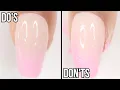 DOs DONT s Ombre nails with gel polish how to ombre using gel polish part 1