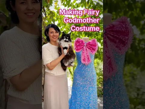 Making Fairy Godmother costume from CINDERELLA🩵✨🩷 #yaffiedreams