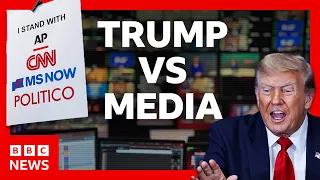 Why Fox News has sided with CNN in US media row with Trump | BBC News