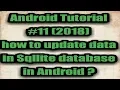 Update Data In Sqlite In Android