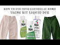 How to Use Rit Liquid Dye and Color Stay Fixative on clothes - Stove Top Method