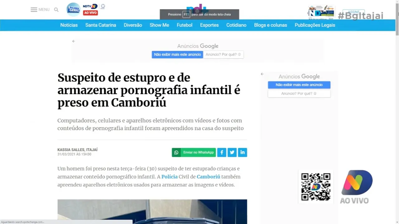 Homem é preso por suspeita de estupro, e panela de pressão explode na hora de cozinhar