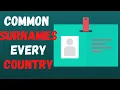 Find The Most Common Surnames Per Country Most Common Last Names Forebears io