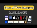 Sum Of Two Integers LeetCode 371 Medium