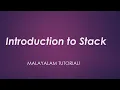 Introduction to Stack Data structures Malayalam Tutorials