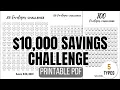 10 000 Savings Challenge Printable PDF