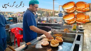 Secret Crispy Zinger Burger Recipe | Commercial Zinger Burger At Home